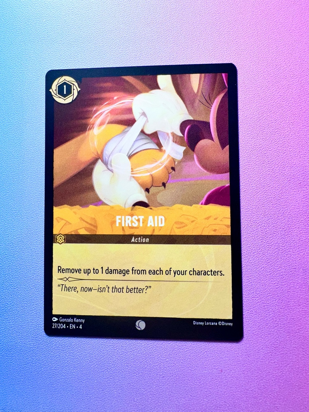 first aid [mickey & friends] - 27/204 (common) — lorcana: ursula’s return